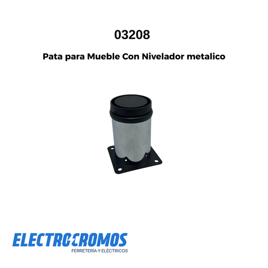 Pata para Mueble Con Nivelador metalico