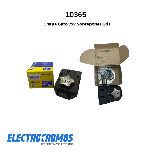 Chapa Gato 777 Sobreponer Gris