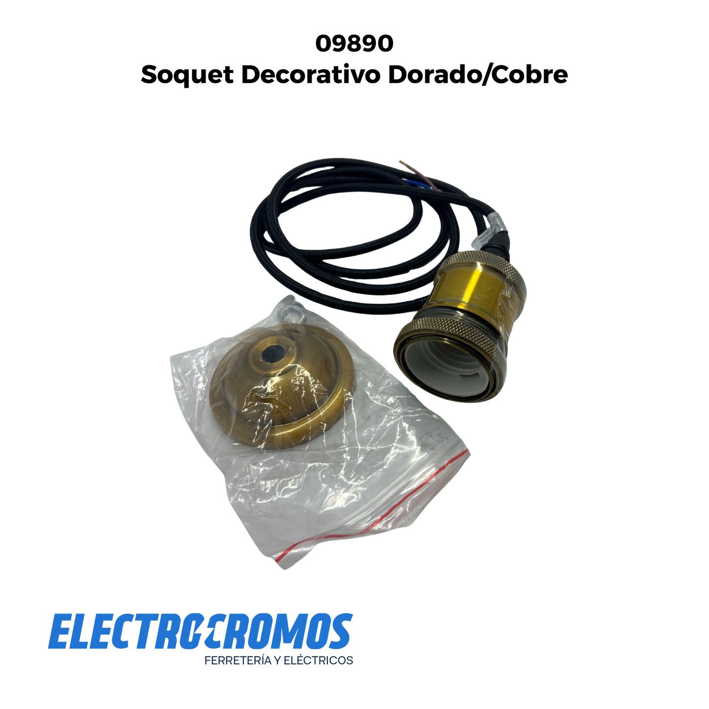 Soquet Decorativo Dorado/Cobre