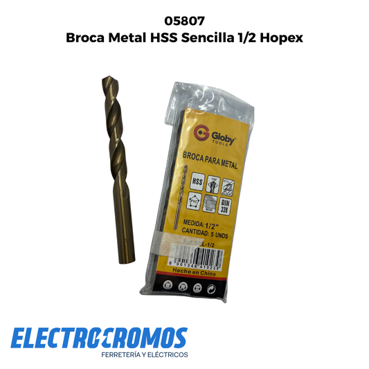 Broca Metal HSS Sencilla 1/2 Hopex