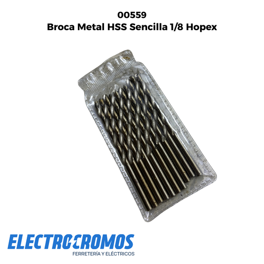 Broca Metal HSS Sencilla 1/8 Hopex