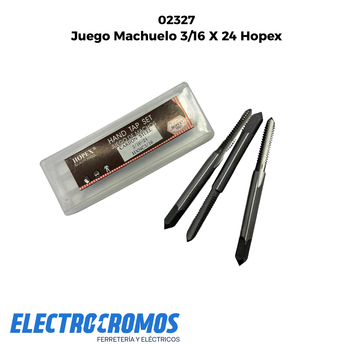 Juego Machuelo 3/16 X 24 Hopex