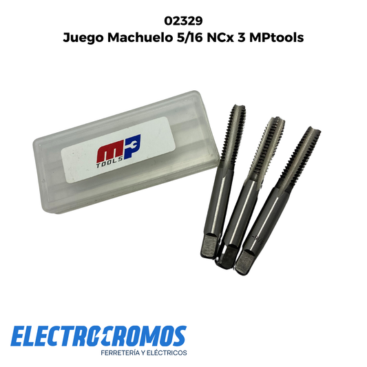 Juego Machuelo 5/16 NCx 3 MPtools