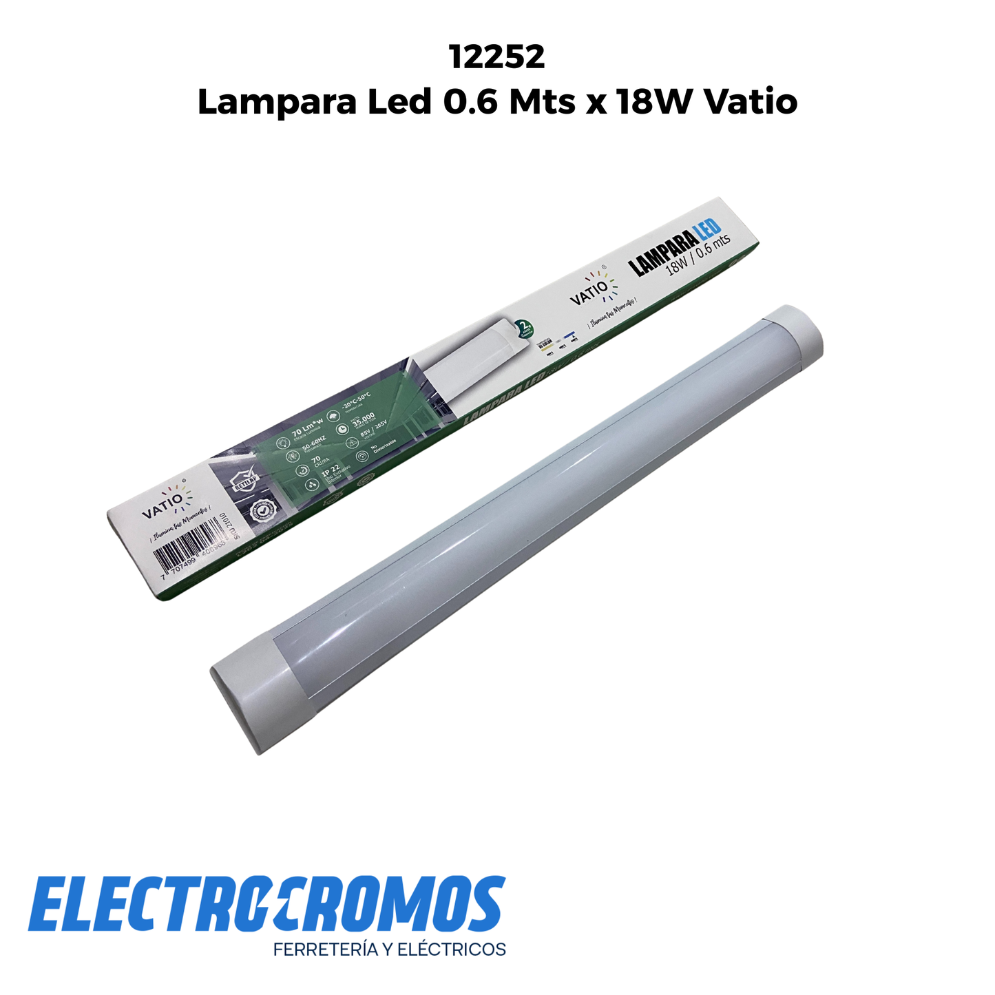 Lampara Led 0.6 Mts x 18W Vatio