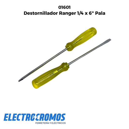 Destornillador Ranger 1/4 x 6" Pala
