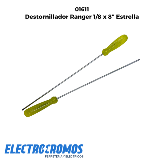 Destornillador Ranger 1/8 x 8" Estrella