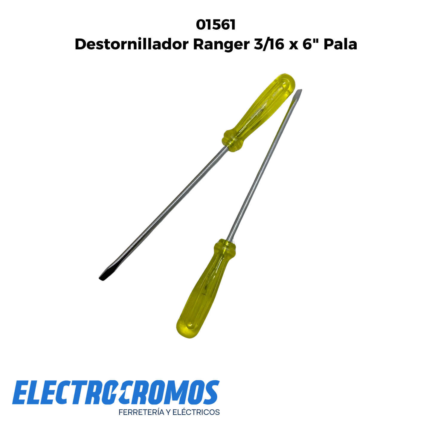 Destornillador Ranger 3/16 x 6" Pala