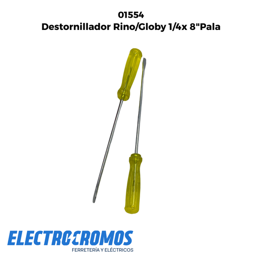 Destornillador Rino/Globy 1/4x 8"Pala