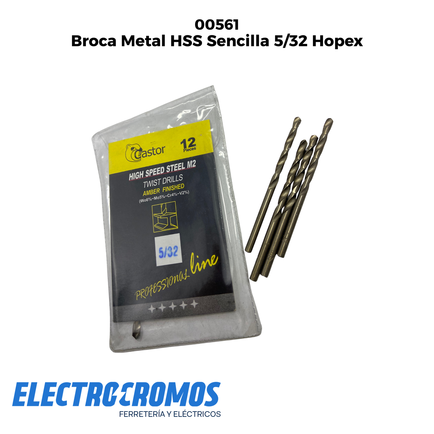 Broca Metal HSS Sencilla 5/32 Hopex