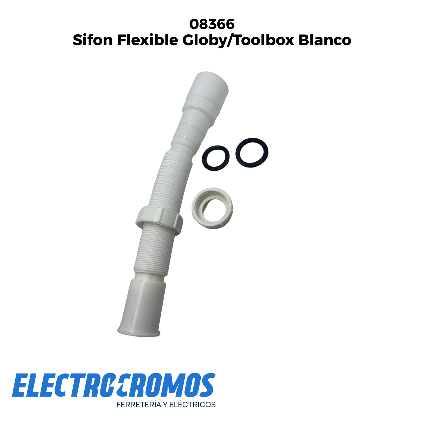 Sifon Flexible Globy/Toolbox Blanco