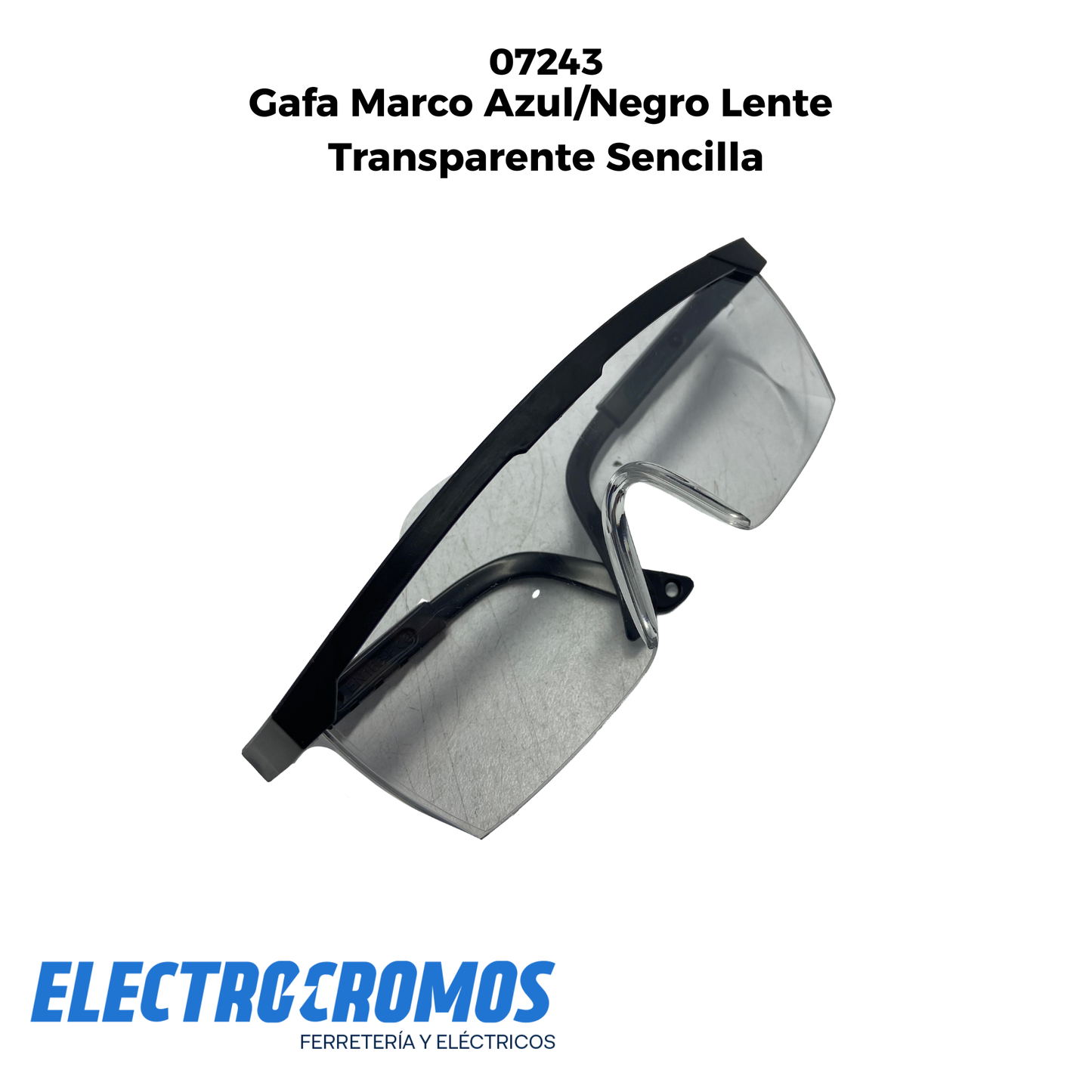 Gafa Marco Azul/Negro Lente Transparente Sencilla