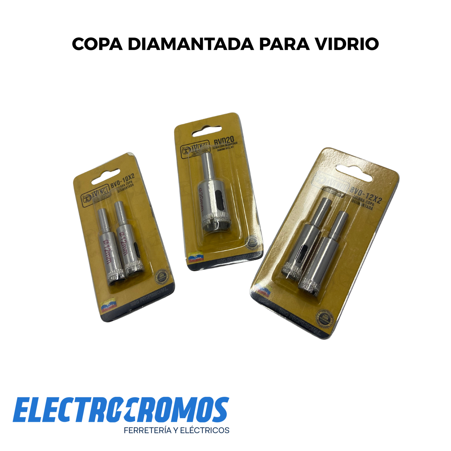 Copa Diamantada Para Vidrio