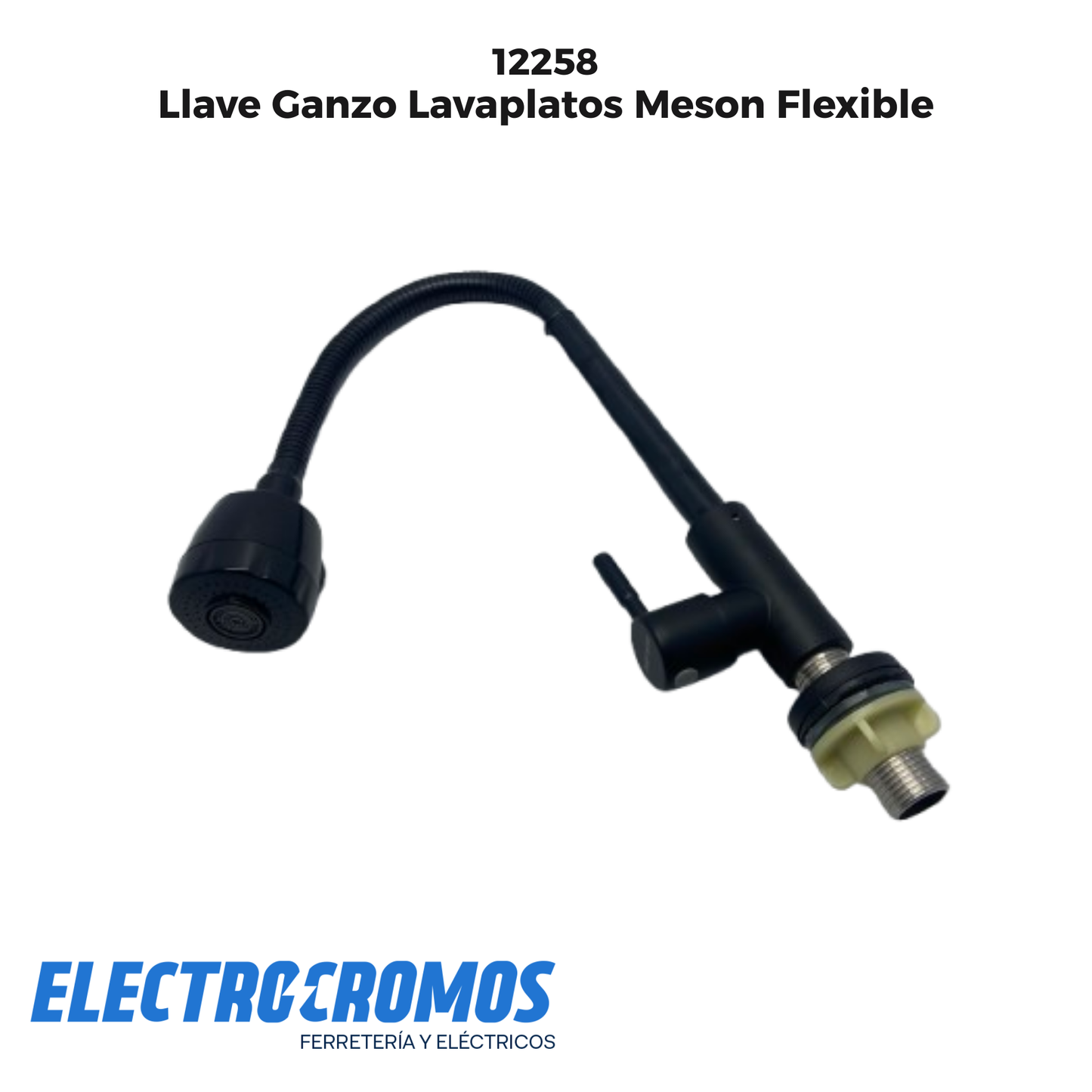 Llave Ganzo Lavaplatos Meson Flexible Negra Carpinter