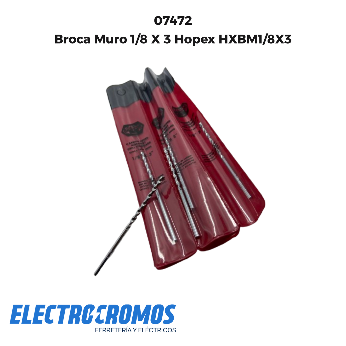 Broca Muro 1/8 X 3 Hopex HXBM1/8X3