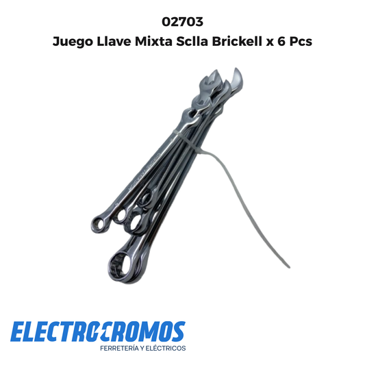 Juego Llave Mixta Sclla Brickell x 6 Pcs