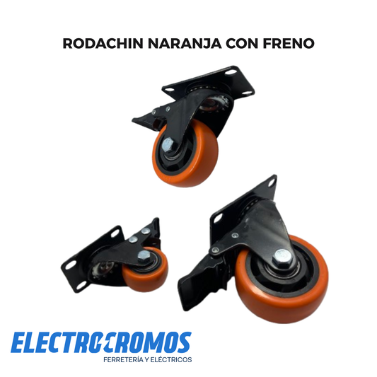 Rodachin Naranja Con Freno
