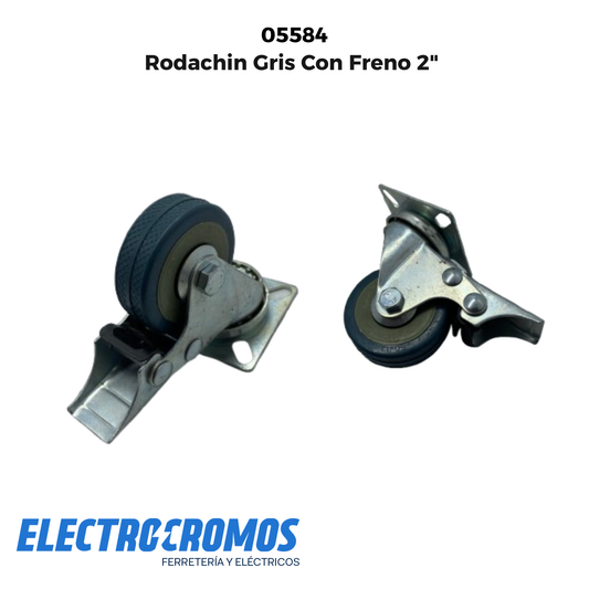 Rodachin Gris Con Freno 2"