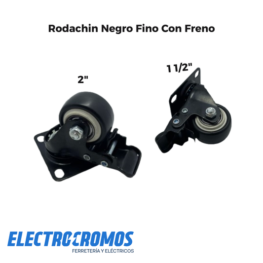 Rodachin Negro Fino Con Freno