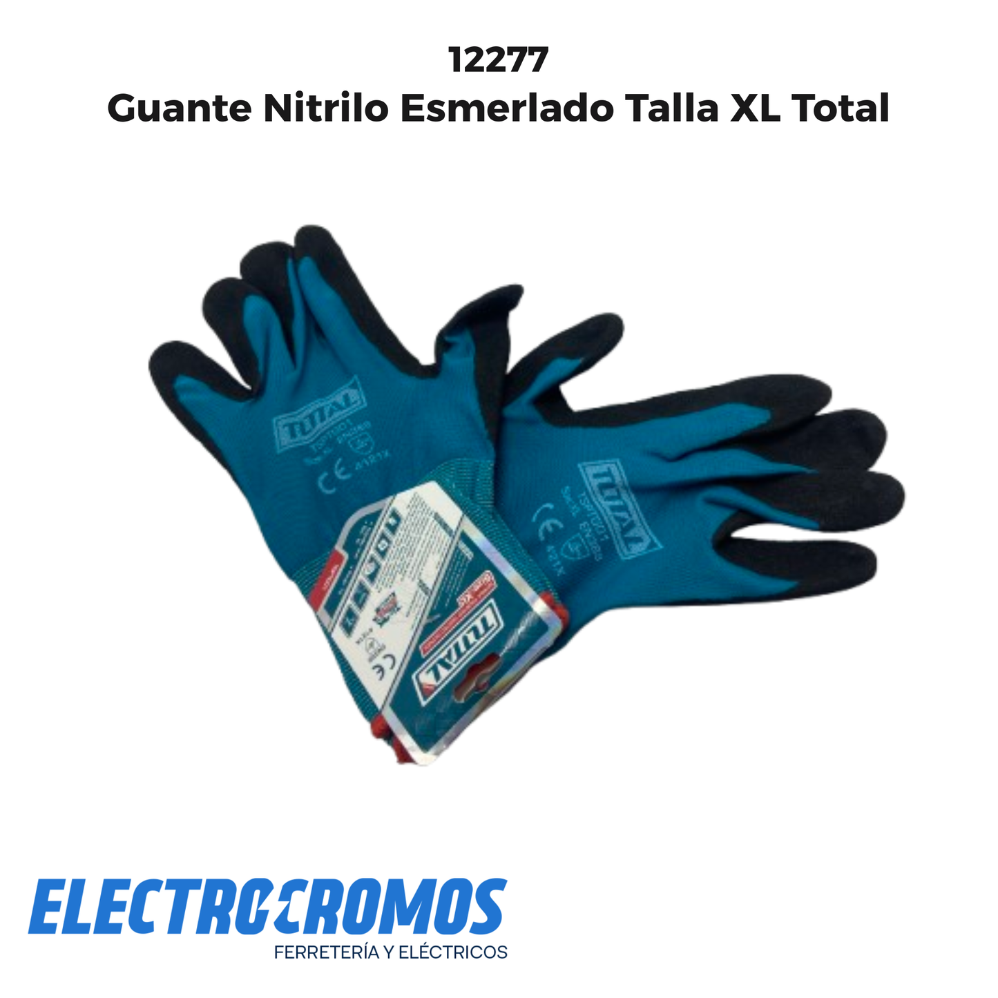 Guante Nitrilo Esmerlado Talla XL Total Ref: TSPG01