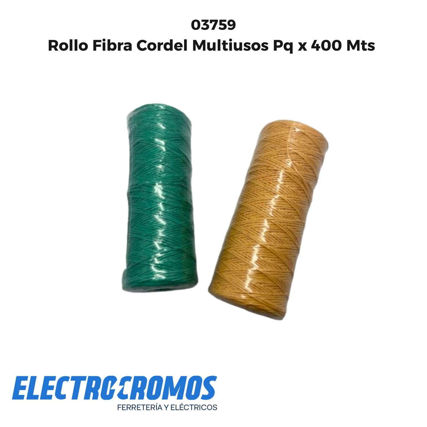 Rollo Fibra Cordel Multiusos Pq x 400 Mts