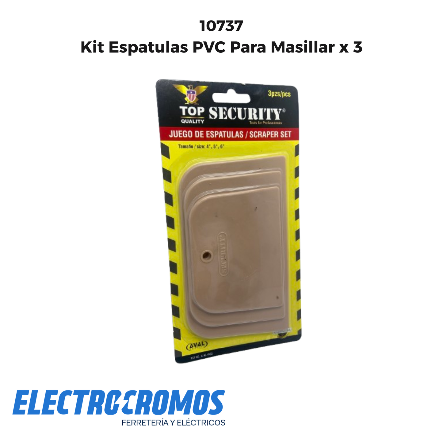 Kit Espatulas PVC Para Masillar x 3