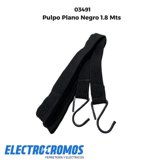 Pulpo Plano Negro 1.8 Mts