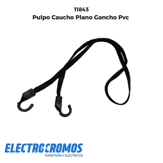 Pulpo Caucho Plano Gancho Pvc 1.50 Mts