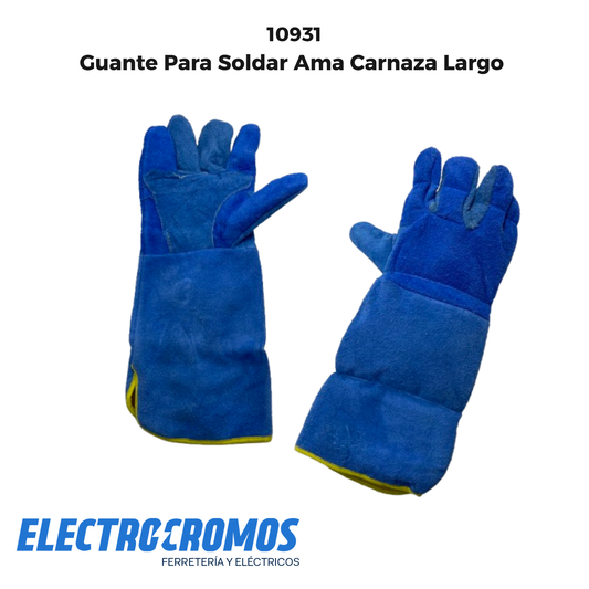 Guante Para Soldar Ama Carnaza Largo