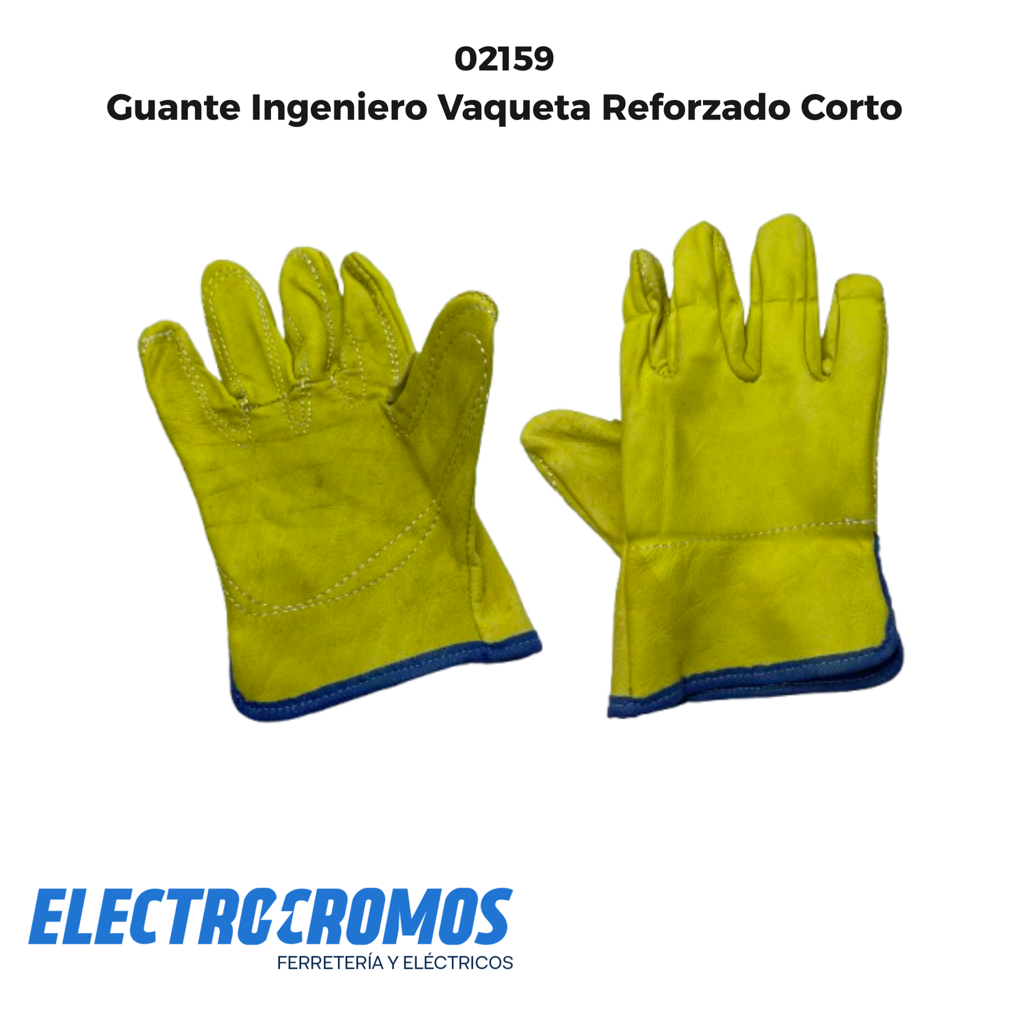 Guante Ingeniero Vaqueta Reforzado Corto
