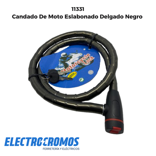 Candado De Moto Eslabonado Delgado Negro