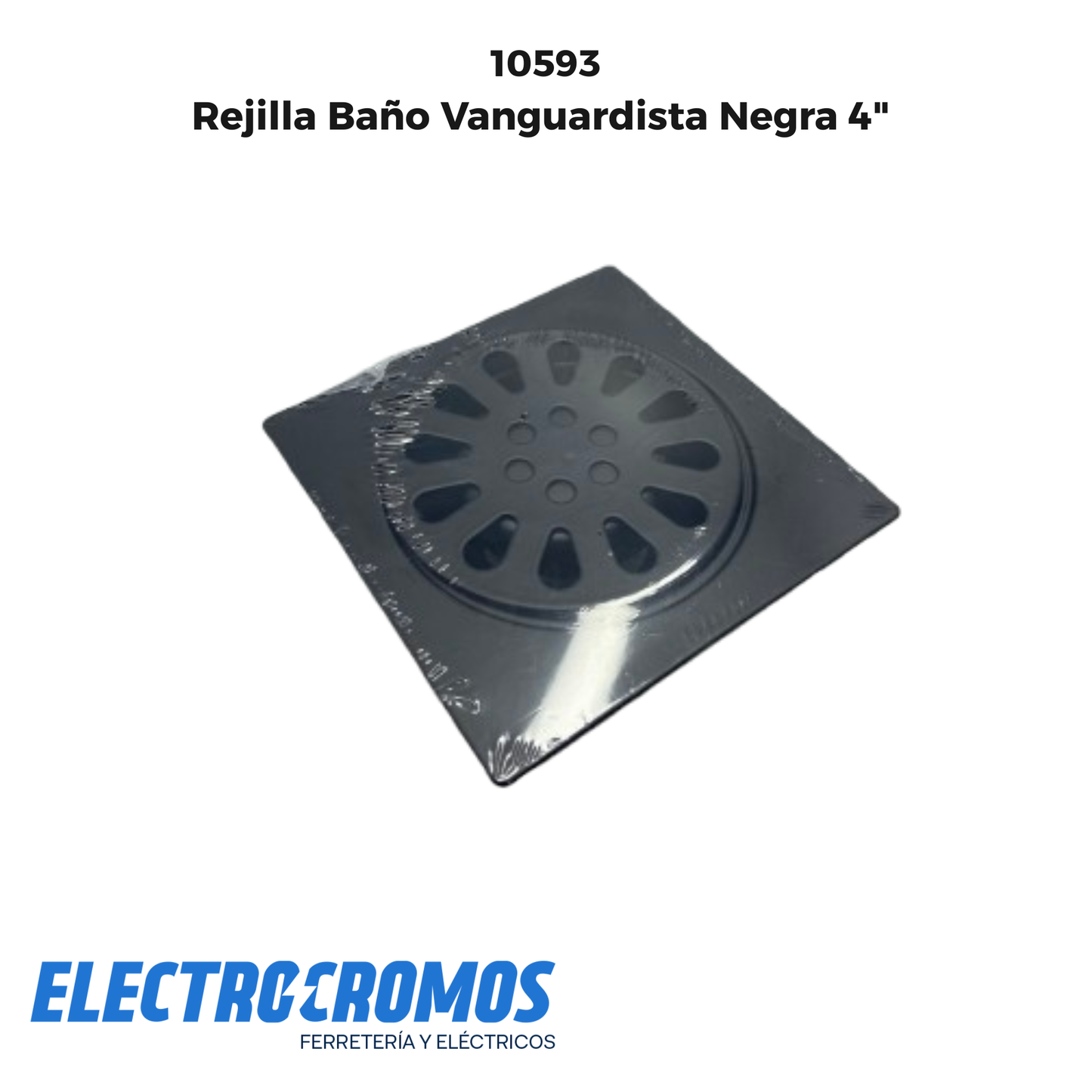 Rejilla Baño Vanguardista Negra 4"