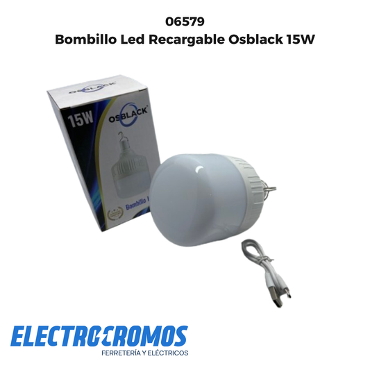 Bombillo Led Recargable Osblack 15W