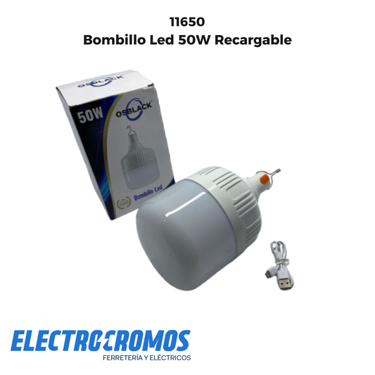 Bombillo Led 50W Recargable Probelco/Osblack