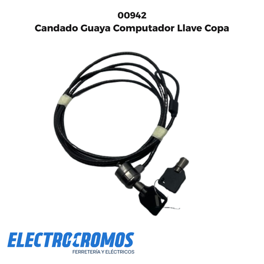 Candado Guaya Computador Llave Copa