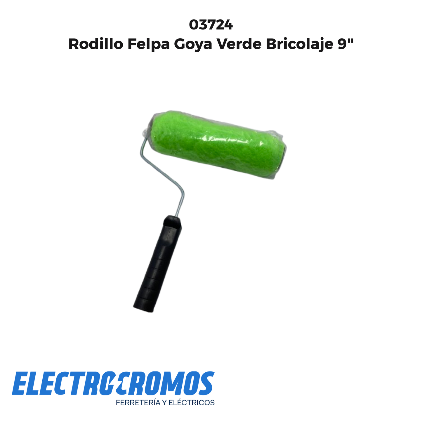 Rodillo Felpa Goya Verde Bricolaje 9"
