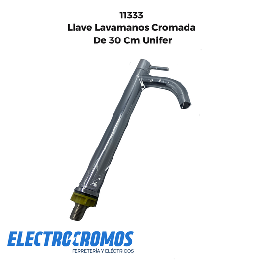 Llave Lavamanos Cromada De 30 Cm Unifer