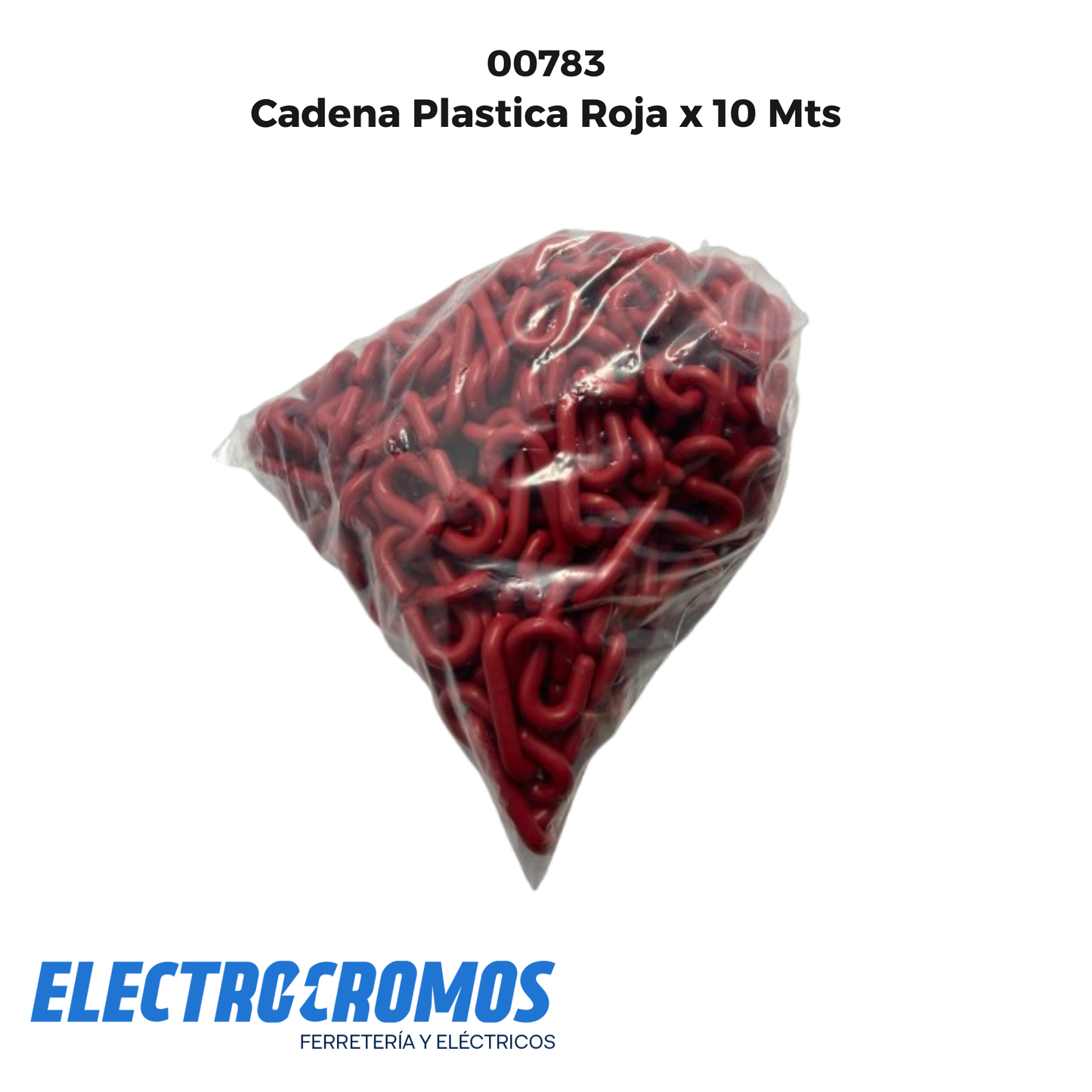 Cadena Plastica Roja x 10 Mts