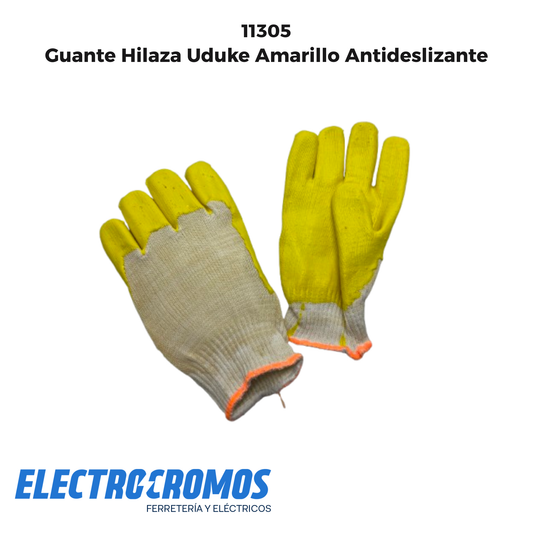 Guante De Hilaza Uduke Amarillo Antideslizante