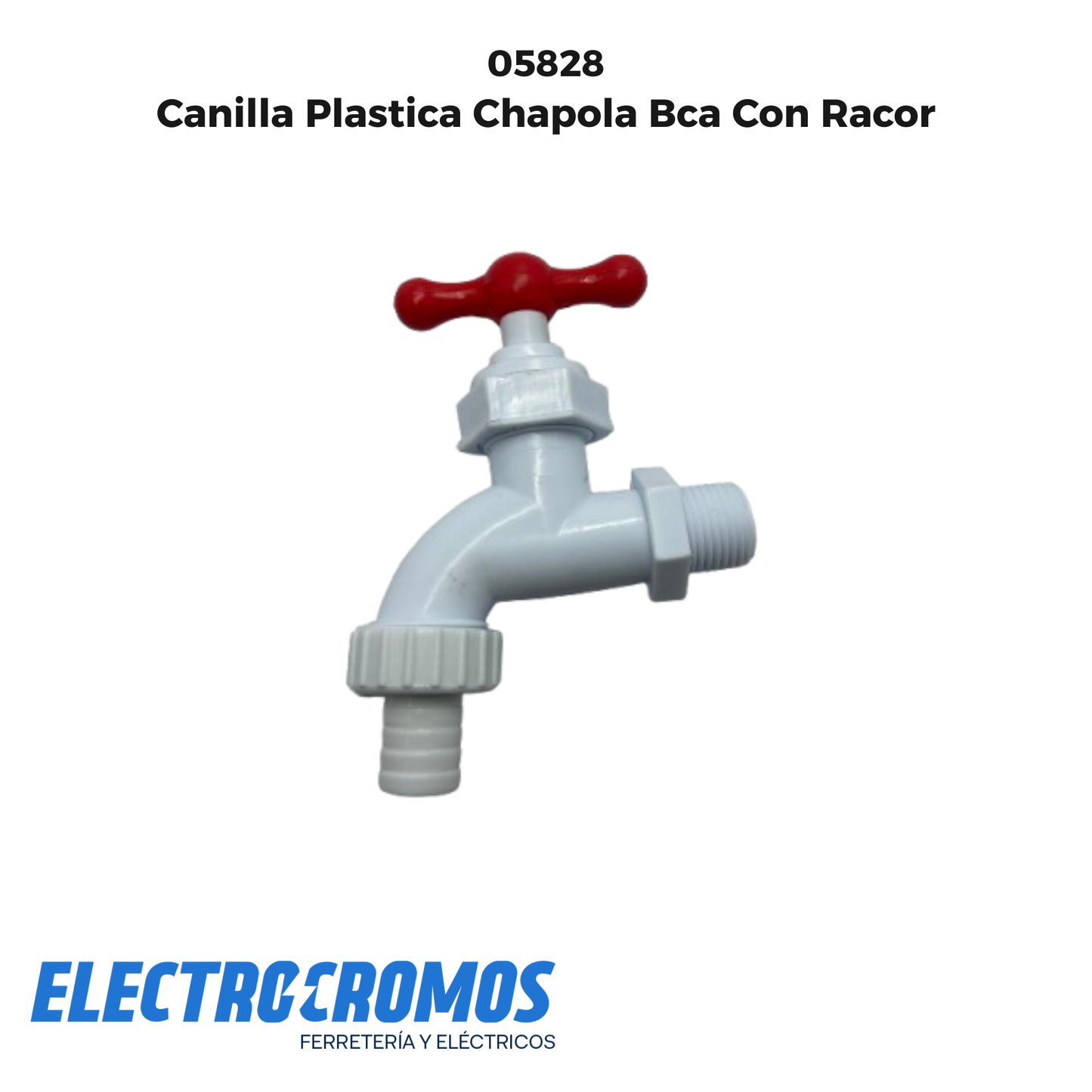 Canilla Plastica Chapola Bca Con Racor