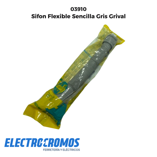 Sifon Flexible Sencilla Gris Grival