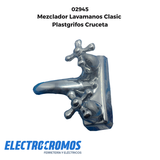 Mezclador Lavamanos Clasic Plastgrifos Cruceta