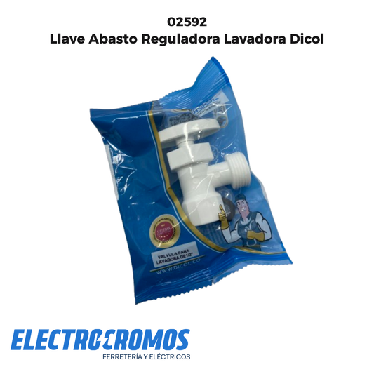 Llave Abasto Reguladora Lavadora Dicol