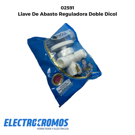 Llave De Abasto Reguladora Doble Dicol