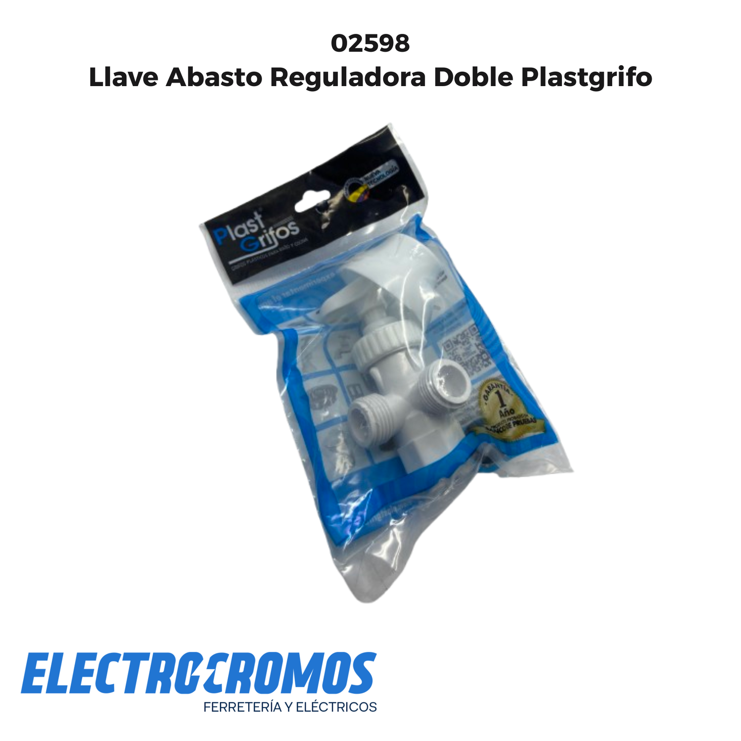 Llave Abasto Reguladora Doble Plastgrifo