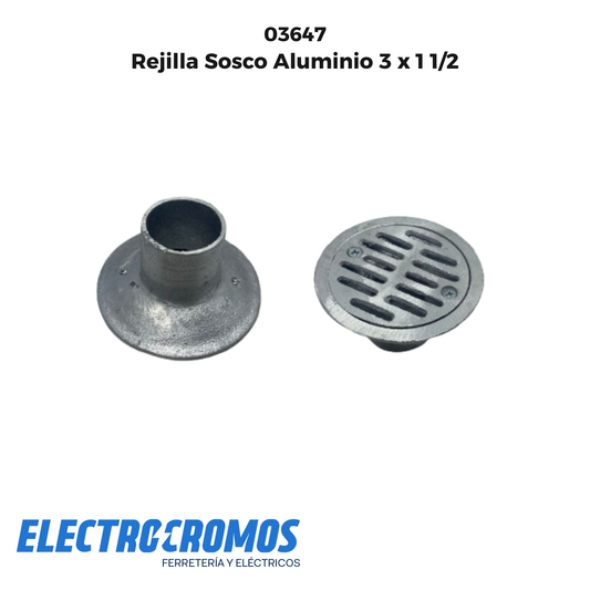 Rejilla Sosco Aluminio 3 x 1 1/2
