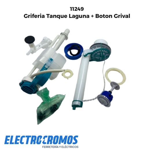 Griferia Tanque Laguna + Boton Grival