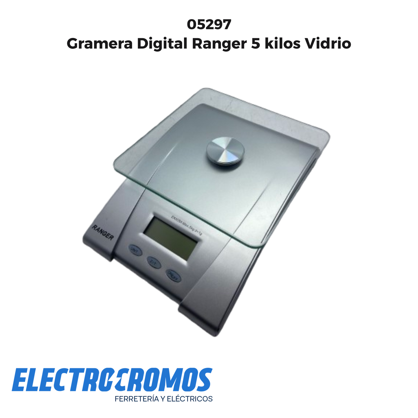 Gramera Digital Ranger 5 kilos Vidrio
