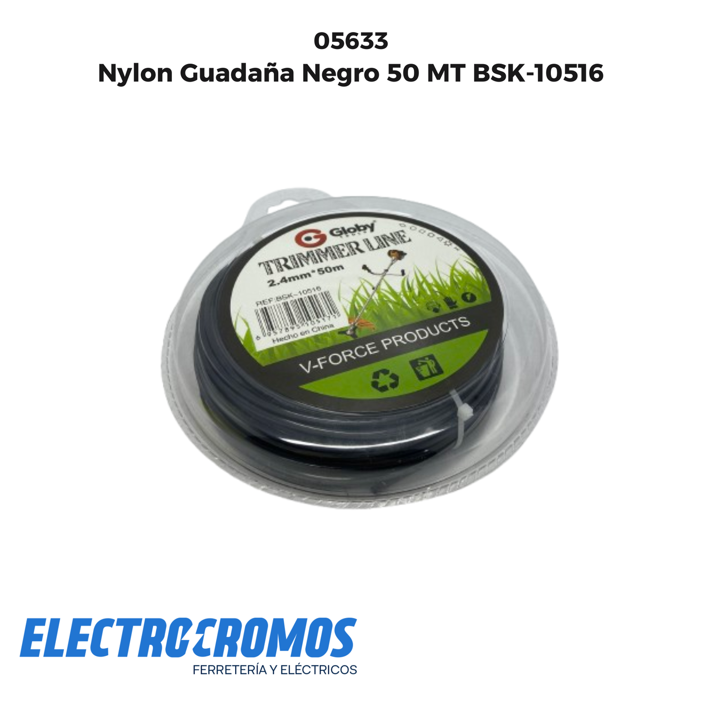 Nylon Guadaña Negro 50 MT BSK-10516
