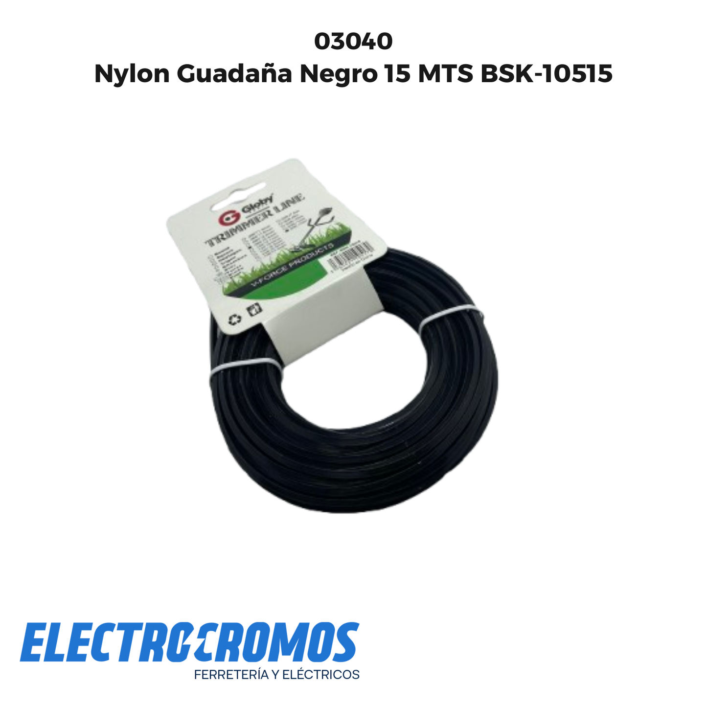 Nylon Guadaña Negro 15 MTS BSK-10515