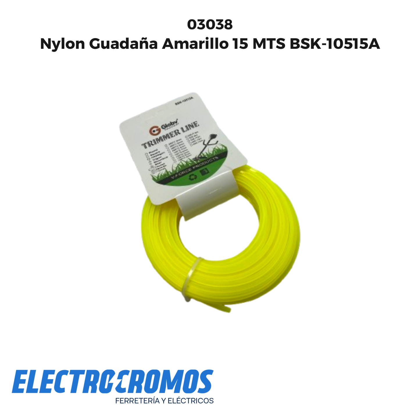 Nylon Guadaña Amarillo 15 MTS BSK-10515A